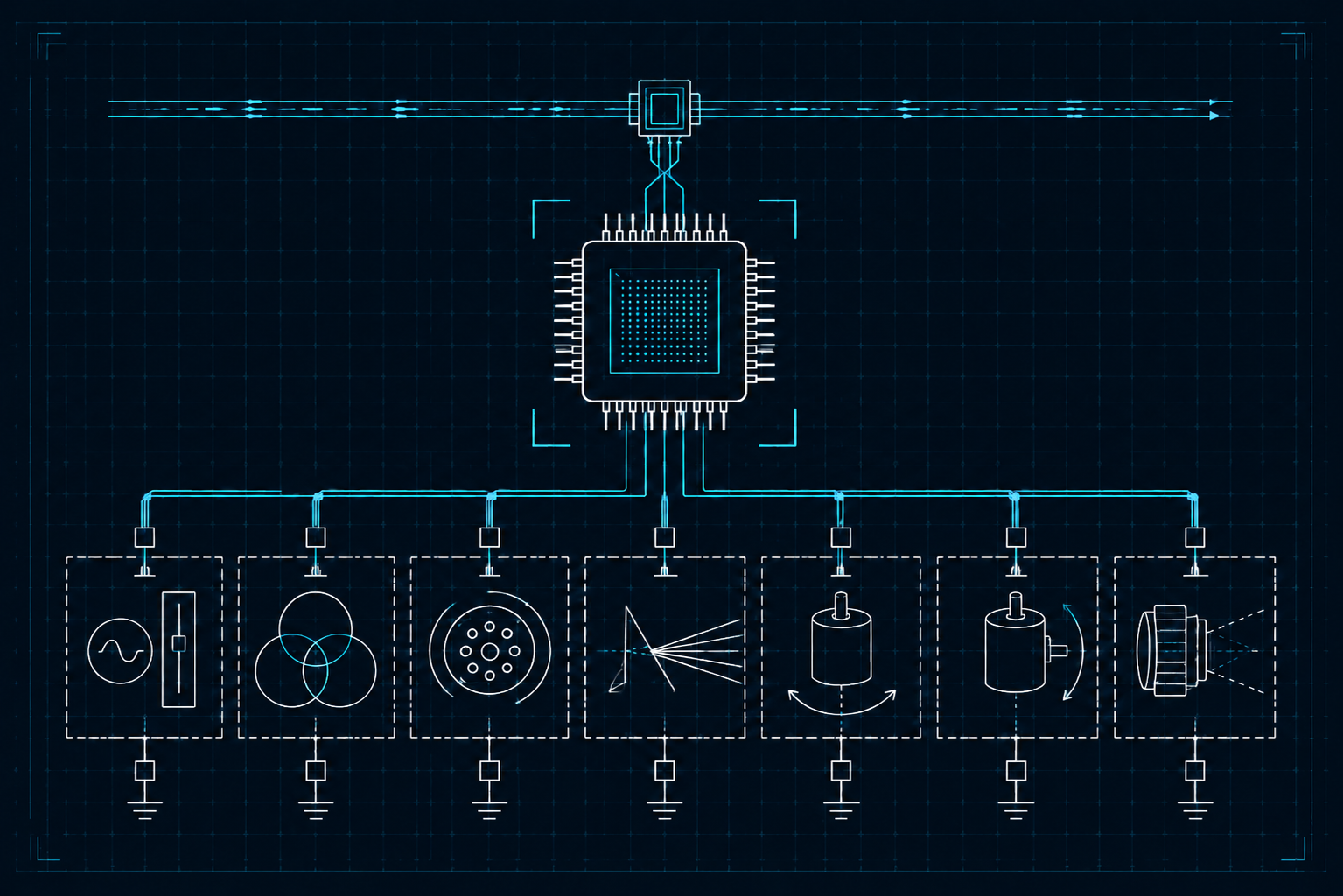 Engineering network topology blueprint Plano de topología de red de ingeniería